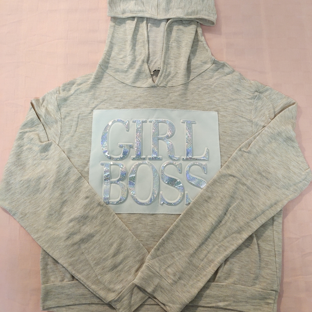 papaya cropped hoodie